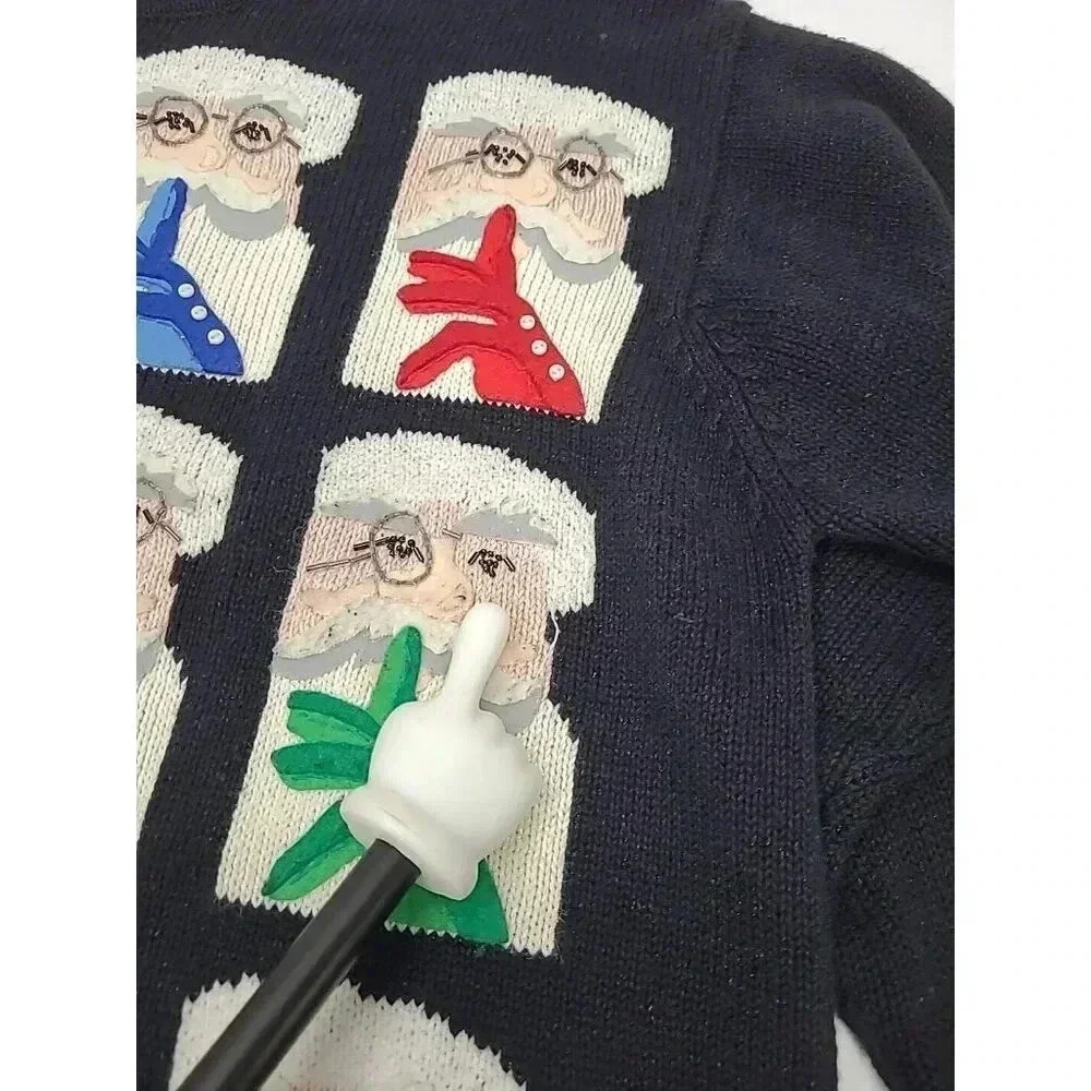 Vintage Susan Bristol Santa Claus Sweater Christmas Cardigan Women's Size XL - Picture 9 of 14